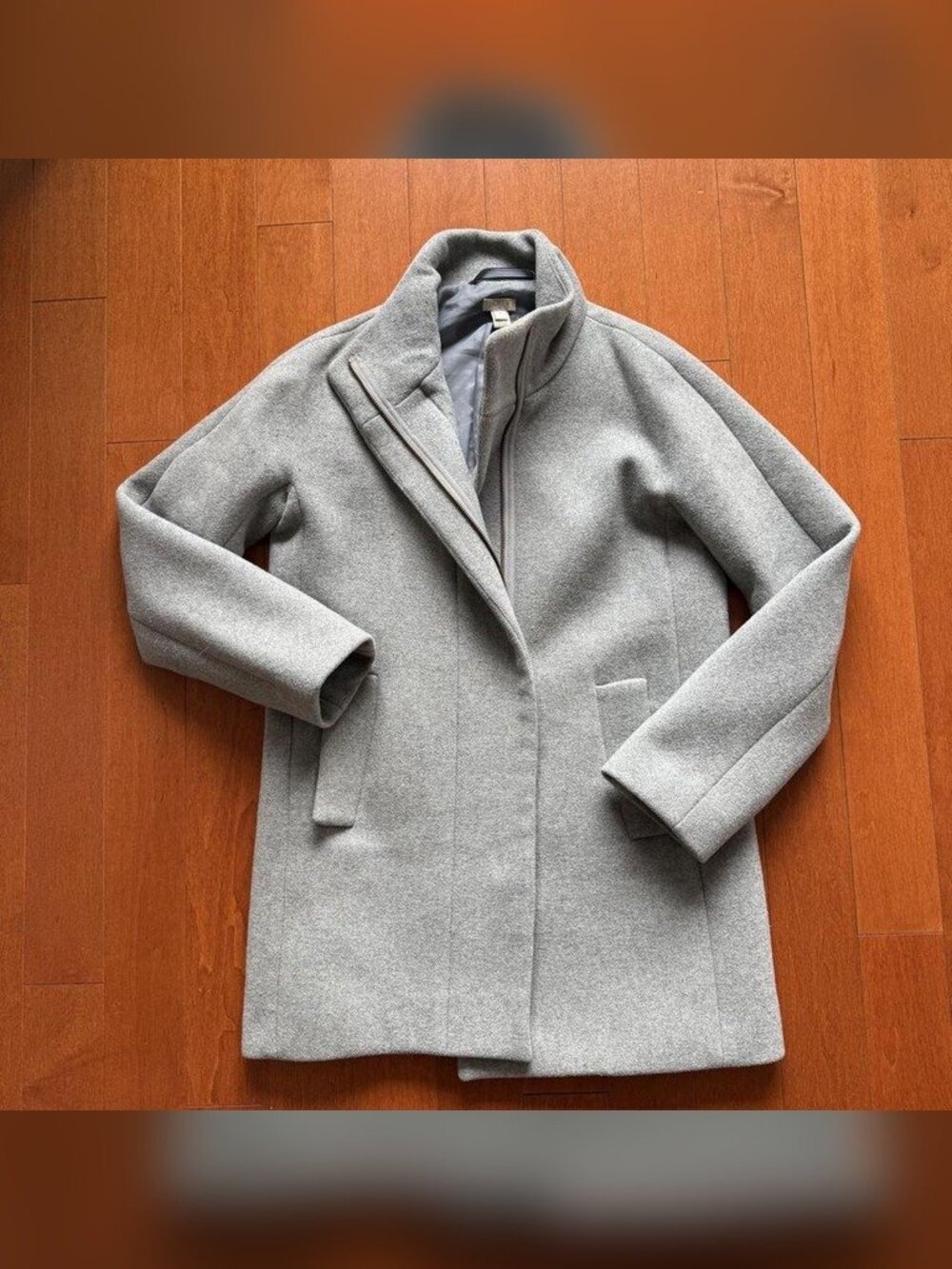 J.Crew city coat in light heather grey